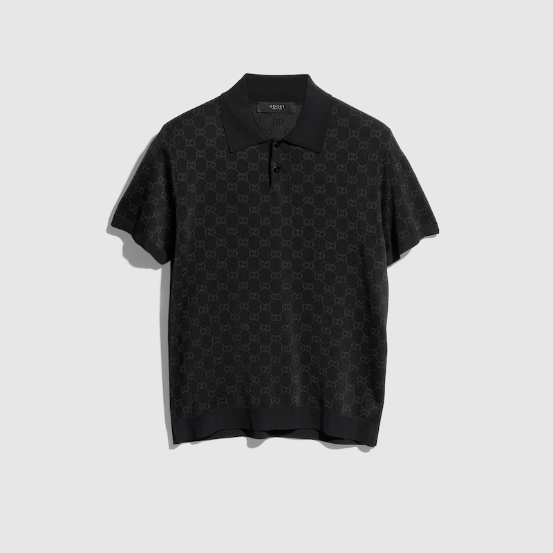 Viscose GG Jacquard Polo Shirt Viscose GG Jacquard Polo Shirt