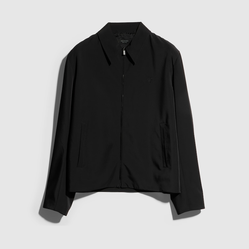 Stretch Polyester Zip Jacket With Embroidery Stretch Polyester Zip Jacket With Embroidery