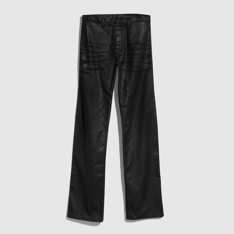 Coated Cotton Twill Denim Pants With Web Coated Cotton Twill Denim Pants With Web