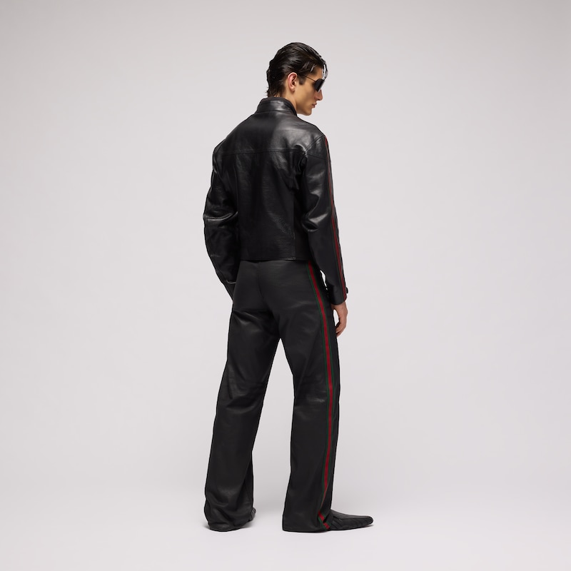 Gucci Coated Cotton Twill Denim Pants With Web | Thumbnail 3 Gucci Coated Cotton Twill Denim Pants With Web | Thumbnail 3