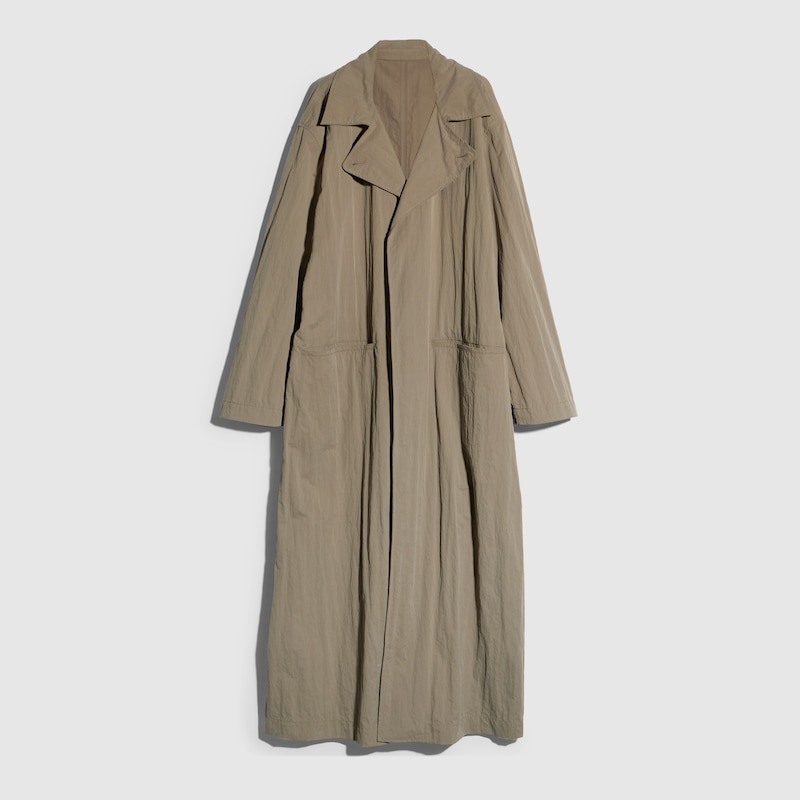 Washed Matte Nylon Trench Coat Washed Matte Nylon Trench Coat