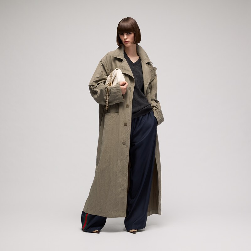 Gucci Washed Matte Nylon Trench Coat | Thumbnail 2 Gucci Washed Matte Nylon Trench Coat | Thumbnail 2