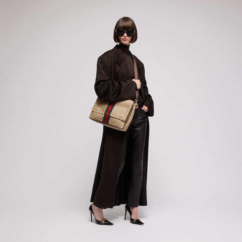 Gucci Medium Crossbody Bag With Web | Thumbnail 3 Gucci Medium Crossbody Bag With Web | Thumbnail 3