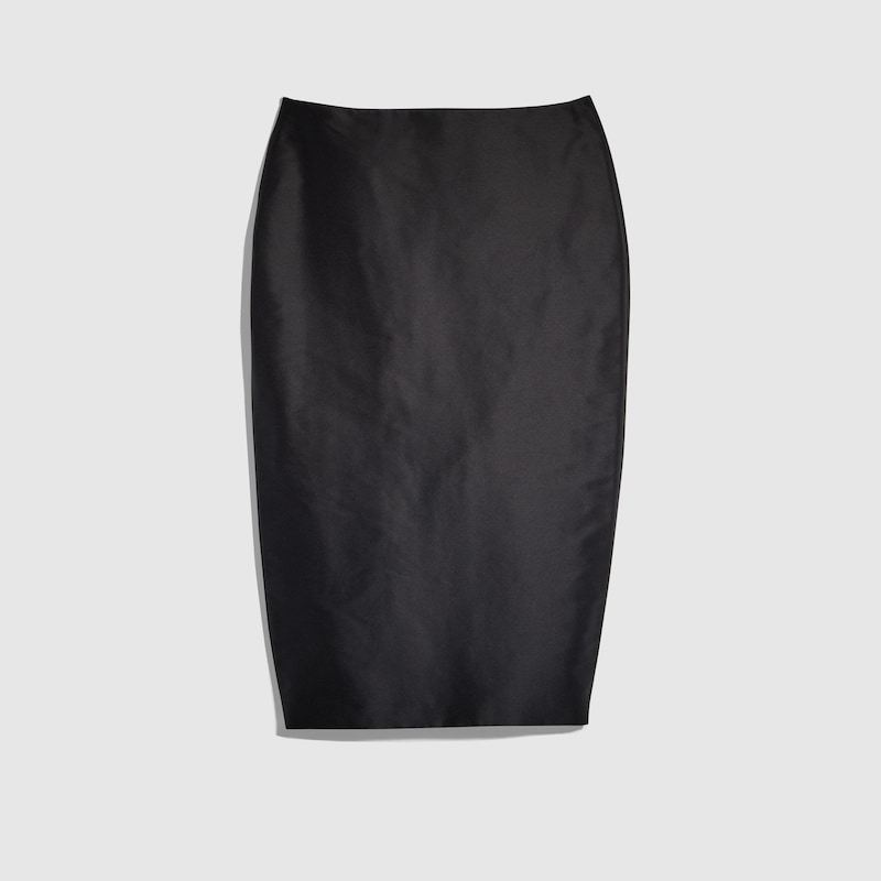 Gucci Fine Silk Faille Midi Skirt