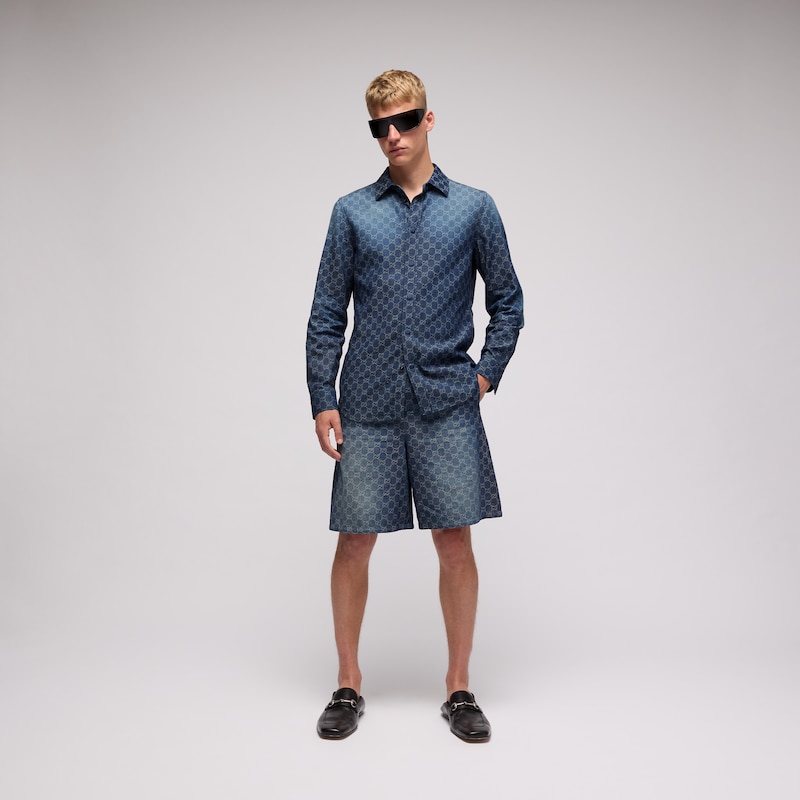 Gucci GG Chambray Cotton Denim Shirt | Thumbnail 2 Gucci GG Chambray Cotton Denim Shirt | Thumbnail 2