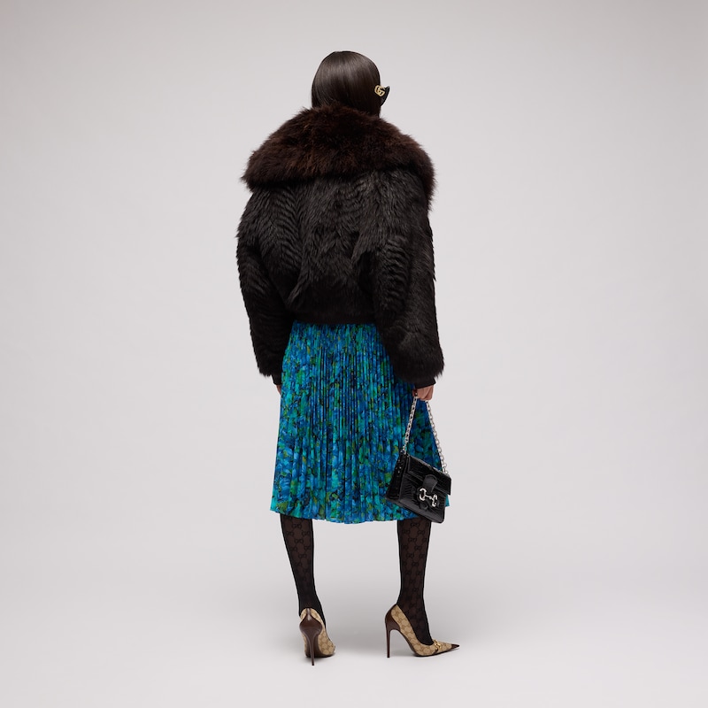Gucci Printed Silk Crêpe De Chine Midi Skirt | Thumbnail 3 Gucci Printed Silk Crêpe De Chine Midi Skirt | Thumbnail 3
