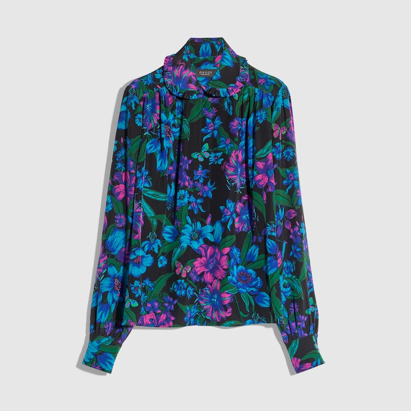 Gucci Printed Silk Crêpe De Chine Shirt