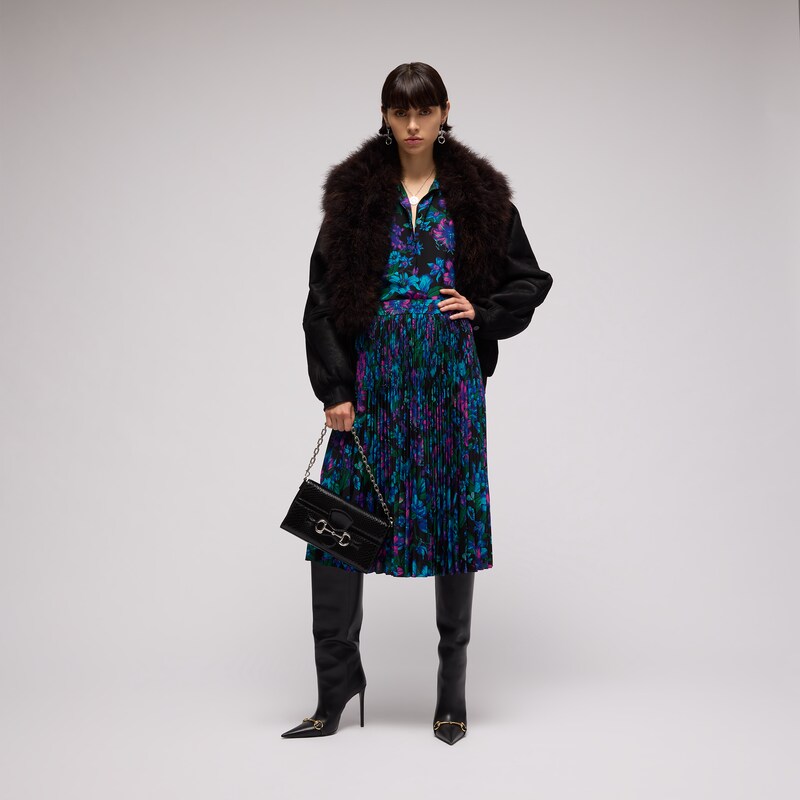 Gucci Printed Silk Crêpe De Chine Shirt | Thumbnail 2 Gucci Printed Silk Crêpe De Chine Shirt | Thumbnail 2