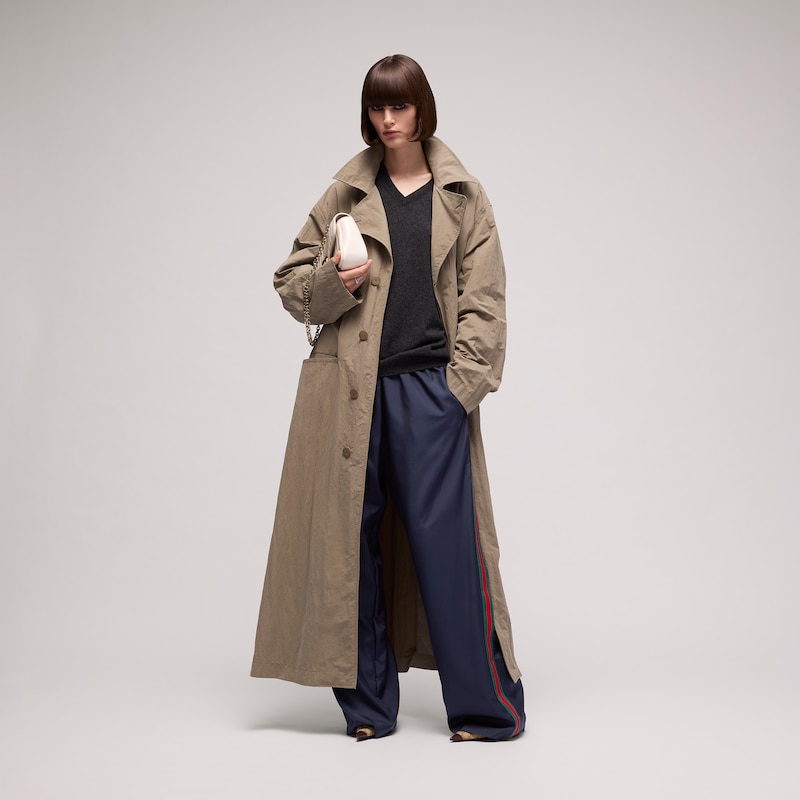 Gucci Technical Silk Poplin Pants With Web | Thumbnail 2 Gucci Technical Silk Poplin Pants With Web | Thumbnail 2