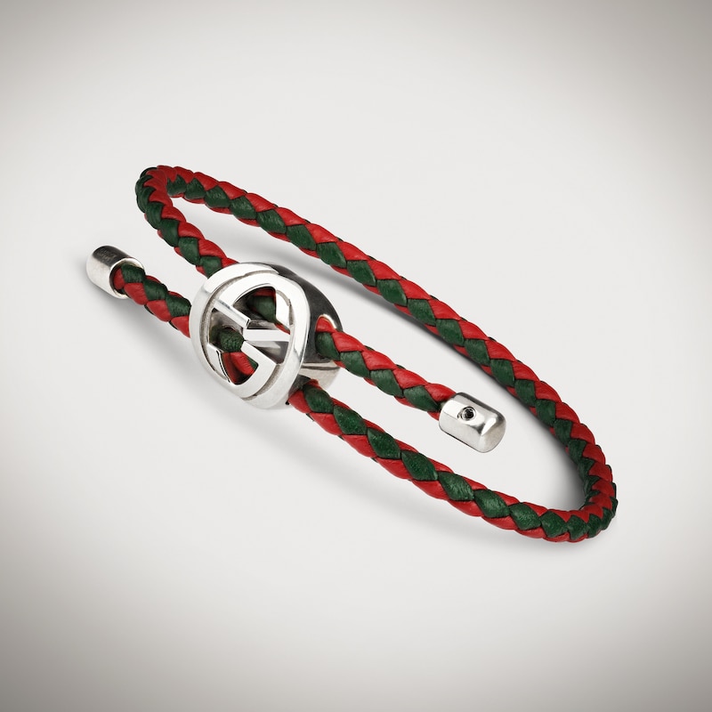 Gucci Braided Leather Bracelet With Web | Thumbnail 3 Gucci Braided Leather Bracelet With Web | Thumbnail 3