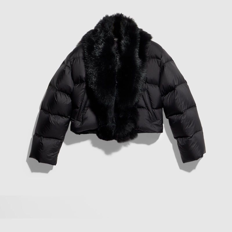 Padded Polyester Jacket With Shearling Padded Polyester Jacket With Shearling