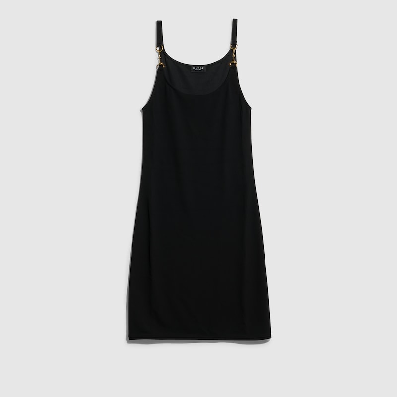 Viscose Crêpe Jersey Dress With Horsebit