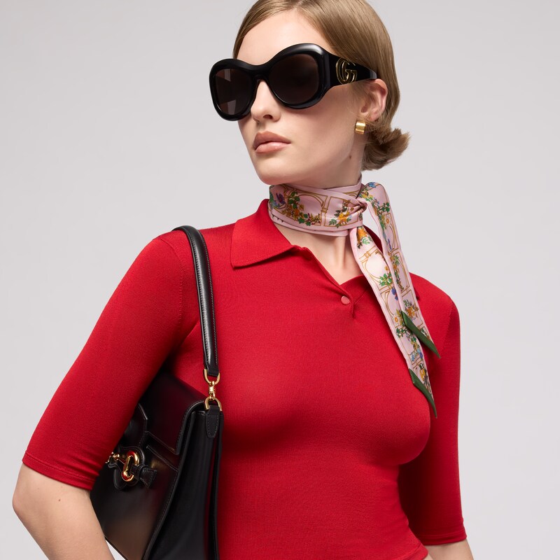 Gucci Printed GG Silk Twill Jacquard Ribbon | Thumbnail 2 Gucci Printed GG Silk Twill Jacquard Ribbon | Thumbnail 2