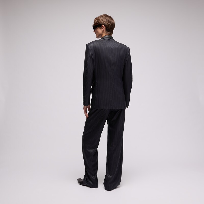 Gucci Pinstripe Chintzed Wool Blend Pants | Thumbnail 3