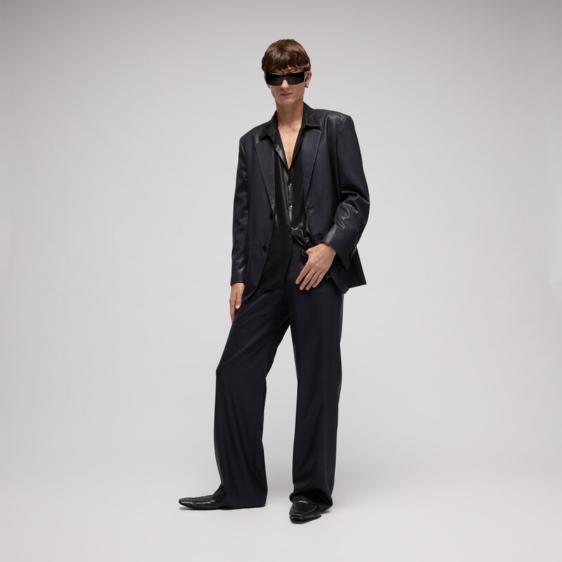 Gucci Pinstripe Chintzed Wool Blend Jacket | Thumbnail 2 Gucci Pinstripe Chintzed Wool Blend Jacket | Thumbnail 2