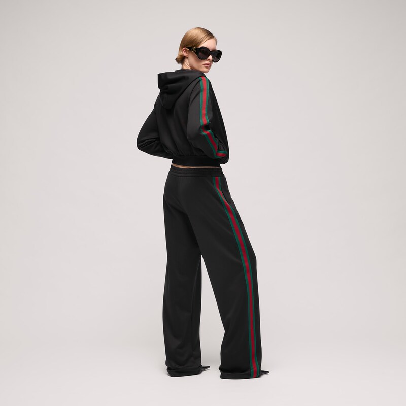 Gucci Cotton Jersey Zip Jacket With Web | Thumbnail 3 Gucci Cotton Jersey Zip Jacket With Web | Thumbnail 3