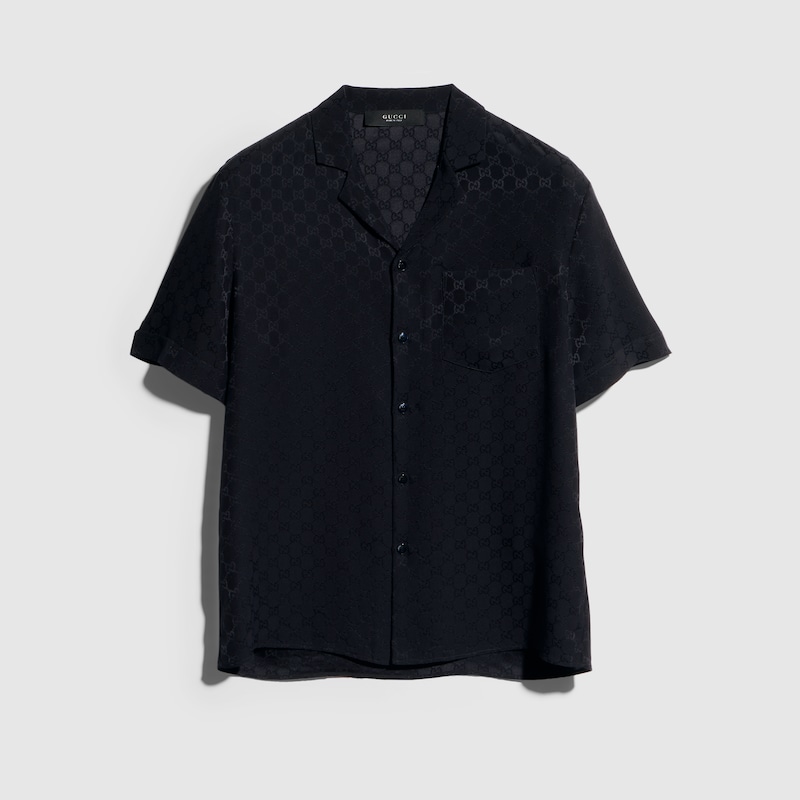 GG Silk Jacquard Bowling Shirt GG Silk Jacquard Bowling Shirt