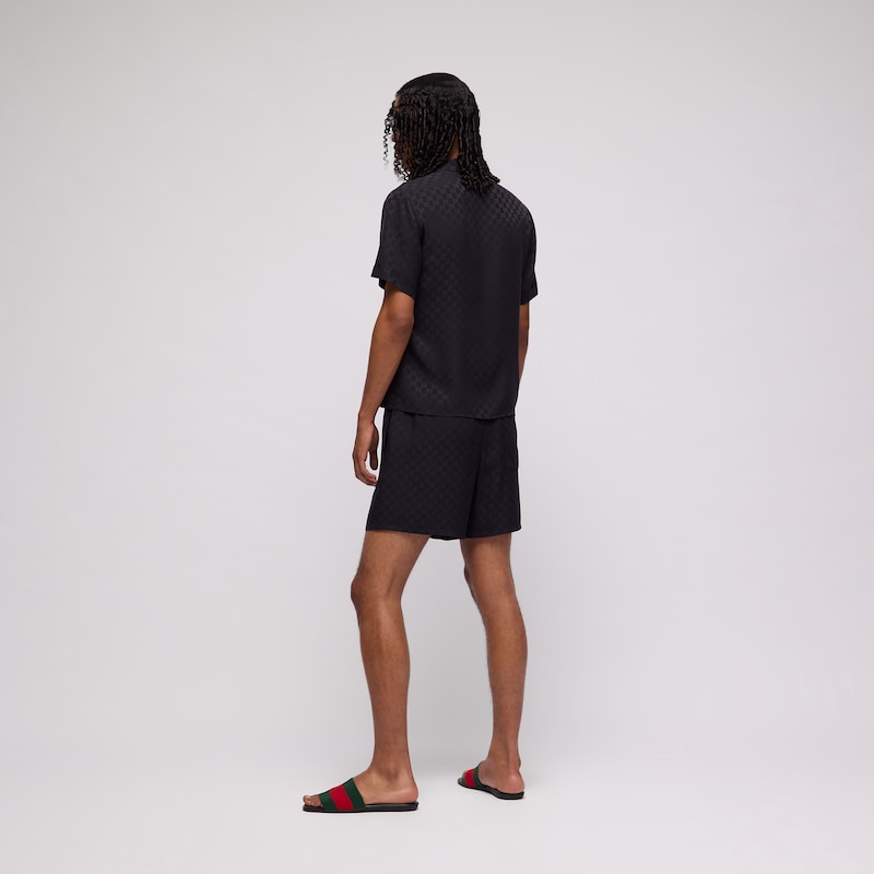 Gucci GG Silk Jacquard Bowling Shirt | Thumbnail 3 Gucci GG Silk Jacquard Bowling Shirt | Thumbnail 3