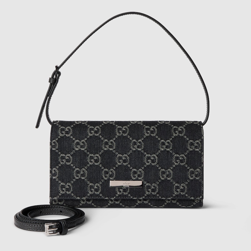 Small Pouch With Strap And Gucci Plaque Small Pouch With Strap And Gucci Plaque