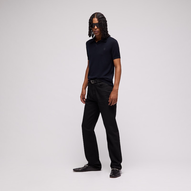 Gucci Knit Cashmere Polo Shirt With Embroidery | Thumbnail 2 Gucci Knit Cashmere Polo Shirt With Embroidery | Thumbnail 2