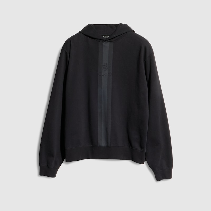 Cotton Hooded Sweatshirt With Muted Web Cotton Hooded Sweatshirt With Muted Web