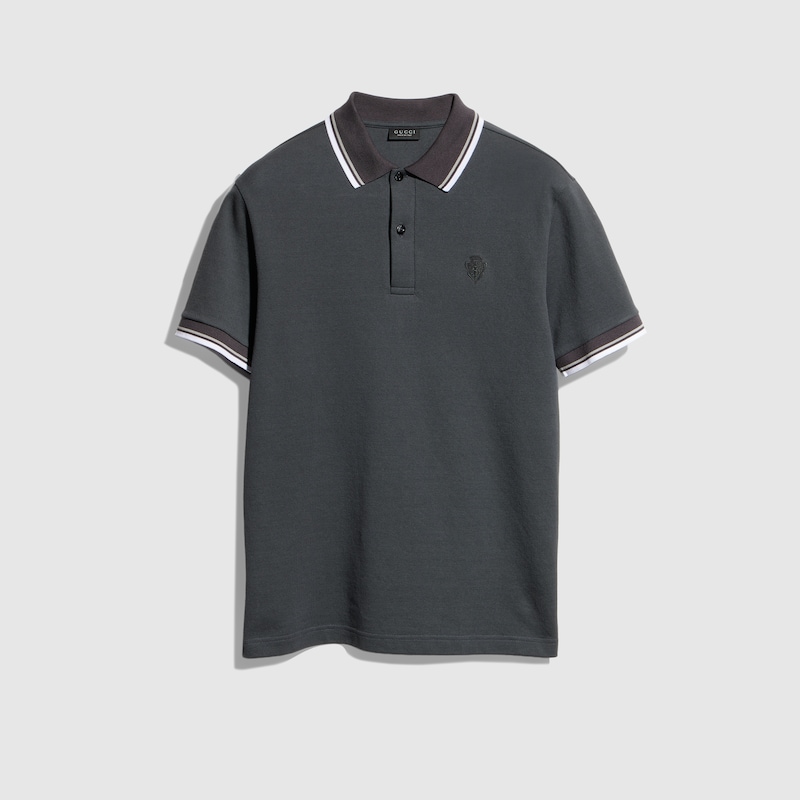 Gucci Cotton Piquet Polo Shirt With Embroidery