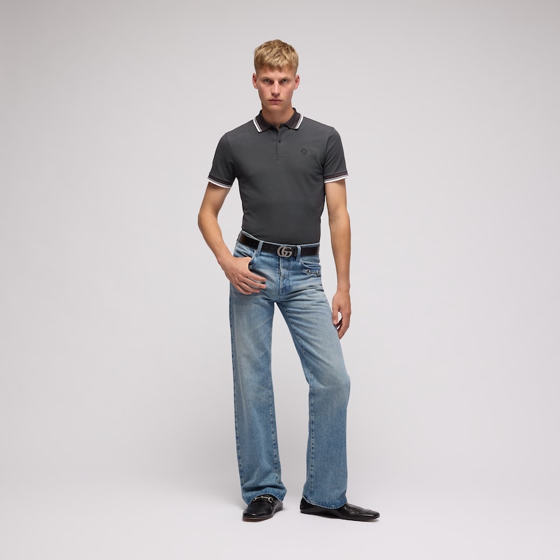 Gucci Cotton Piquet Polo Shirt With Embroidery | Thumbnail 2 Gucci Cotton Piquet Polo Shirt With Embroidery | Thumbnail 2