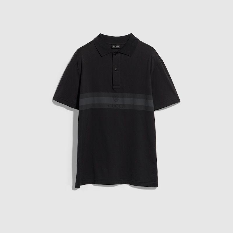 Cotton Jersey Polo Shirt With Print Cotton Jersey Polo Shirt With Print