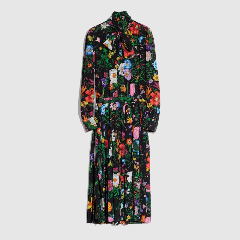 Gucci Printed Silk Crêpe De Chine Dress