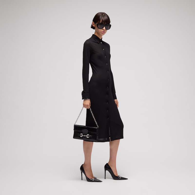 Gucci Viscose Crêpe Jersey Dress | Thumbnail 2 Gucci Viscose Crêpe Jersey Dress | Thumbnail 2