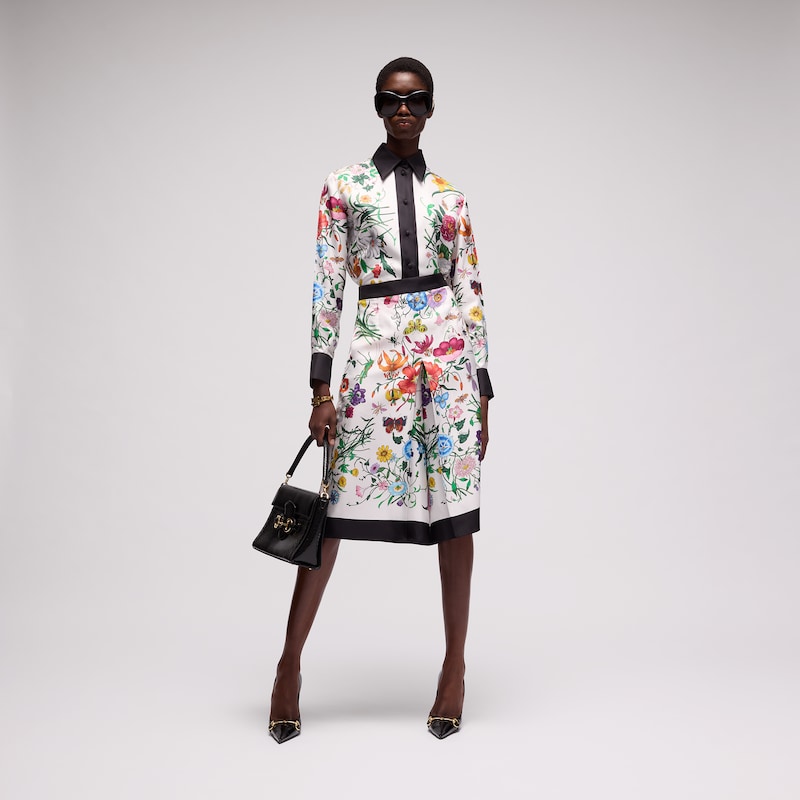 Gucci Printed Silk Pants | Thumbnail 2 Gucci Printed Silk Pants | Thumbnail 2