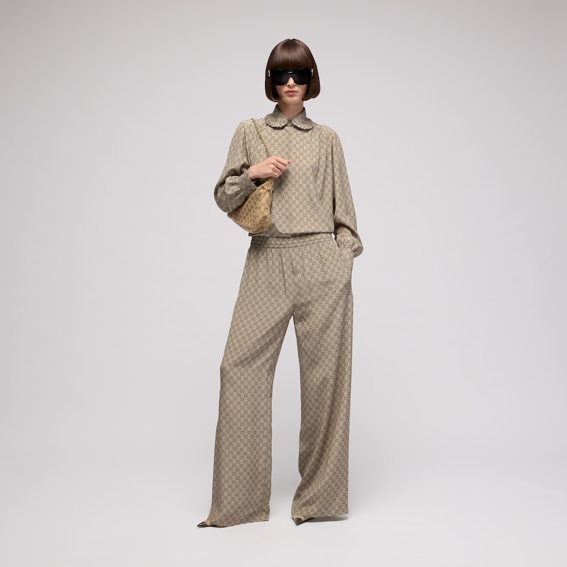 Gucci Printed Silk Crêpe De Chine Shirt | Thumbnail 2 Gucci Printed Silk Crêpe De Chine Shirt | Thumbnail 2