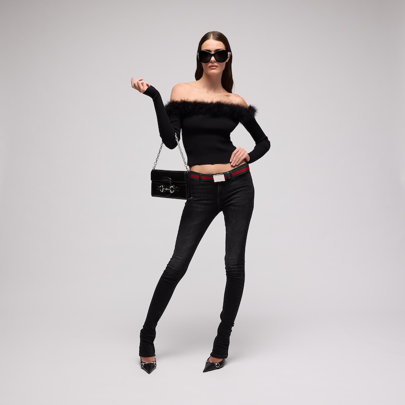 Gucci Rib Viscose Off-the-shoulder Top | Thumbnail 2 Gucci Rib Viscose Off-the-shoulder Top | Thumbnail 2