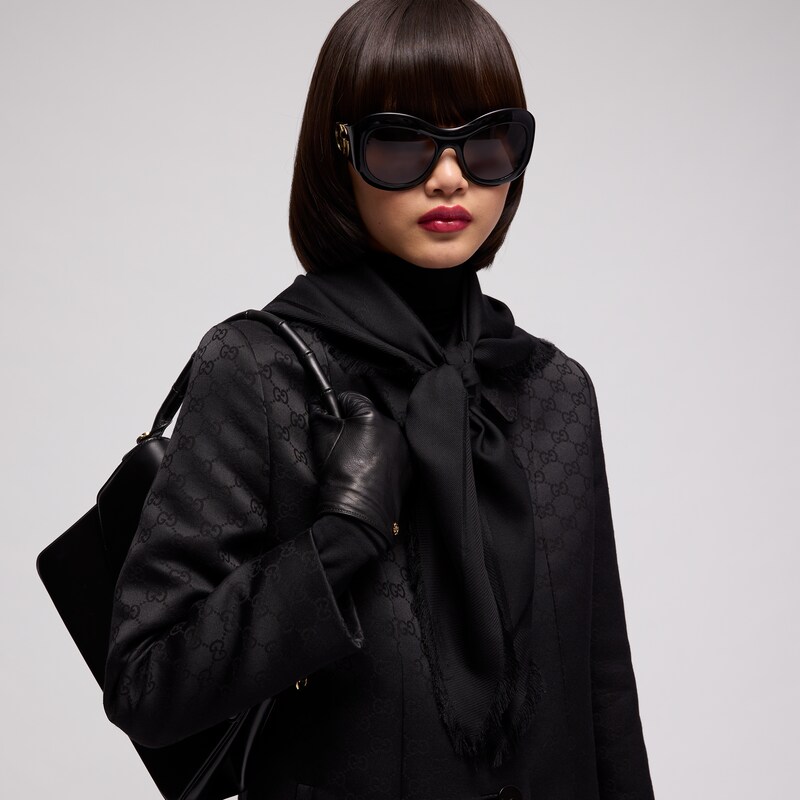 Gucci Double G Silk Wool Shawl | Thumbnail 2 Gucci Double G Silk Wool Shawl | Thumbnail 2