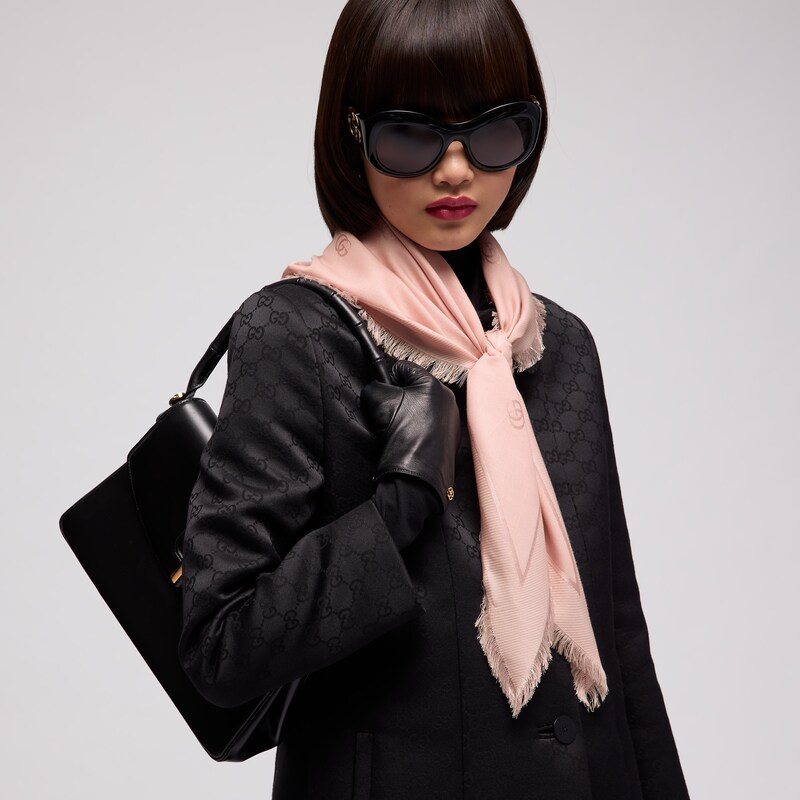 Gucci Double G Silk Wool Shawl | Thumbnail 2 Gucci Double G Silk Wool Shawl | Thumbnail 2