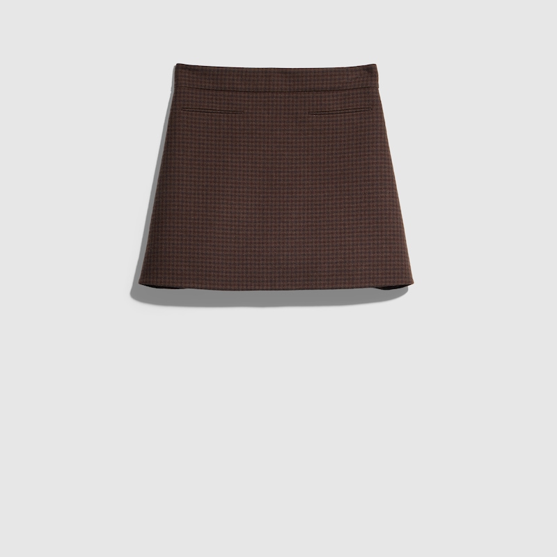 Gingham Wool Mini Skirt Gingham Wool Mini Skirt