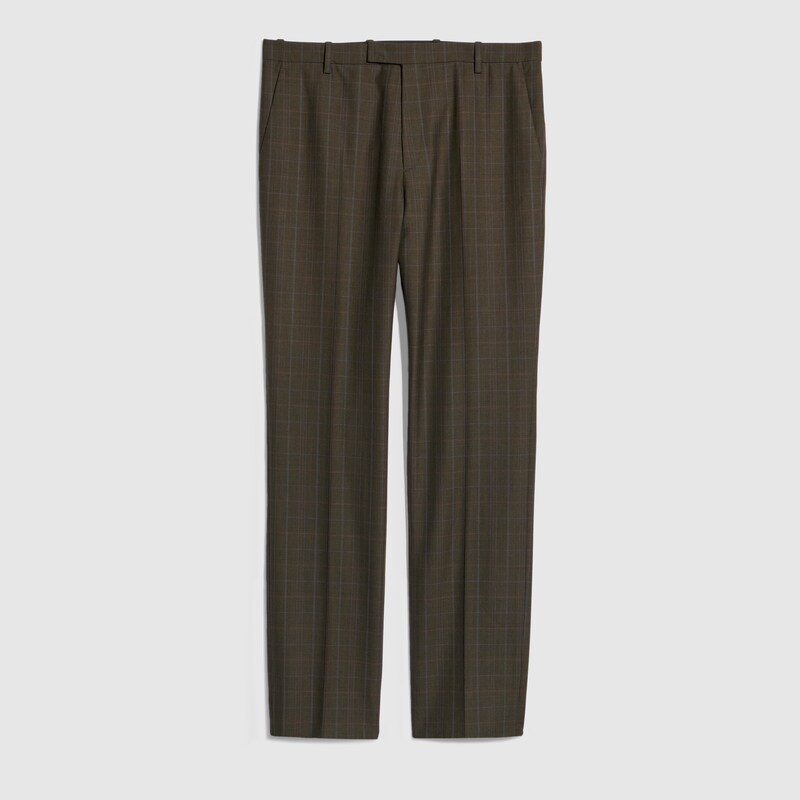 Gucci Prince Of Wales Wool Pants With Embroidery