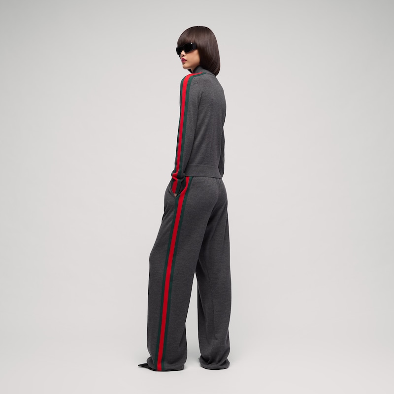 Gucci Fine Wool Zip Jacket With Web | Thumbnail 3 Gucci Fine Wool Zip Jacket With Web | Thumbnail 3