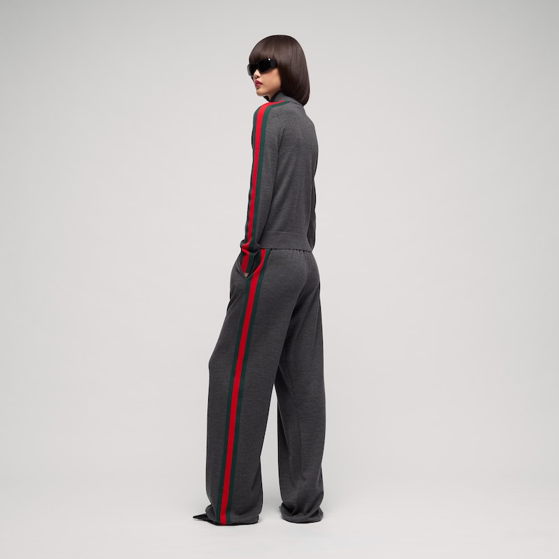 Gucci Fine Wool Leisure Pants With Web | Thumbnail 3 Gucci Fine Wool Leisure Pants With Web | Thumbnail 3