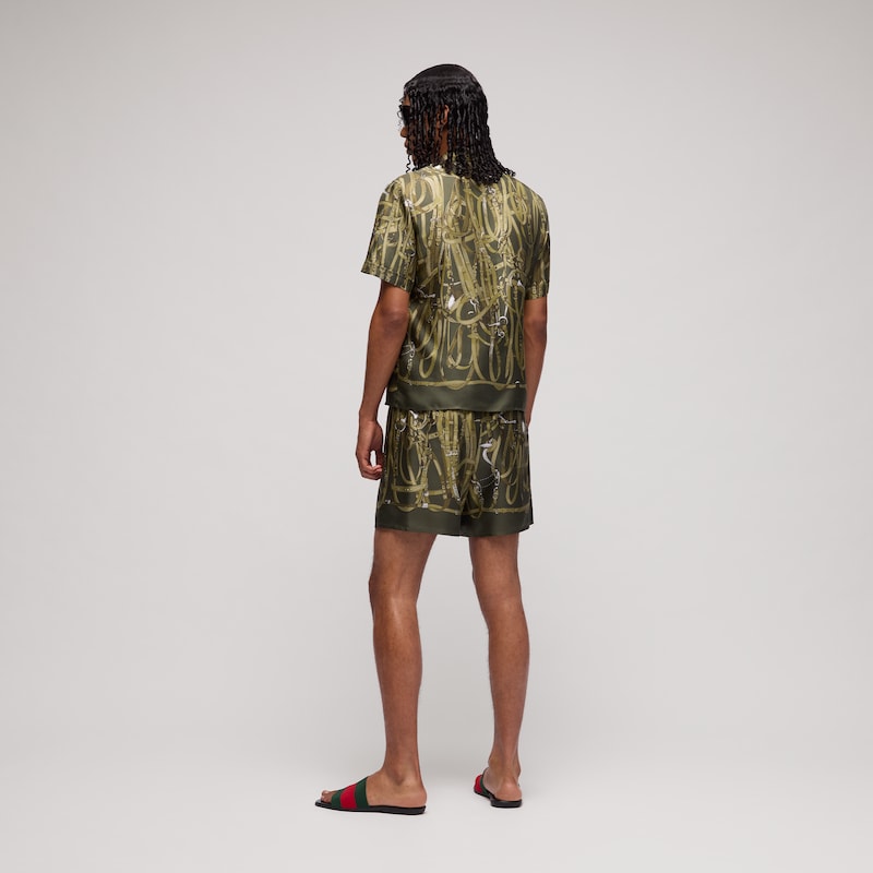 Gucci Printed Silk Bowling Shirt | Thumbnail 3 Gucci Printed Silk Bowling Shirt | Thumbnail 3