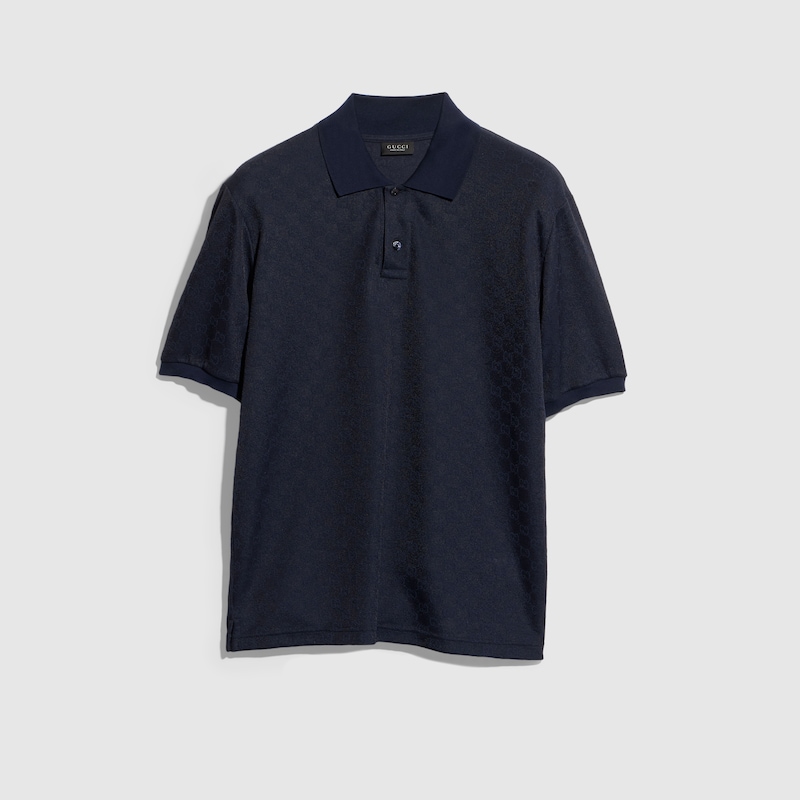 Gucci Lightweight GG Jersey Polo Shirt
