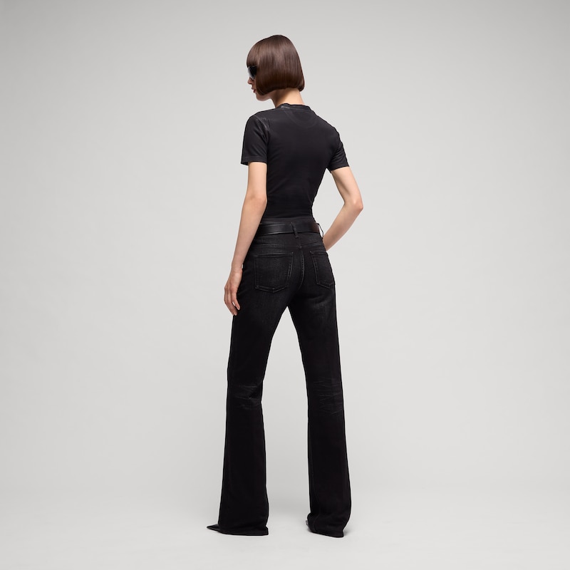 Gucci Flared Stretch Cotton Denim Pants | Thumbnail 3 Gucci Flared Stretch Cotton Denim Pants | Thumbnail 3