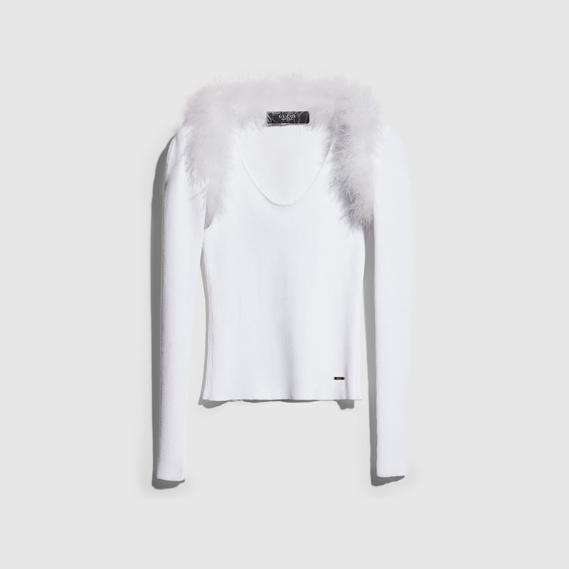 Rib Viscose Tank Top With Cardigan