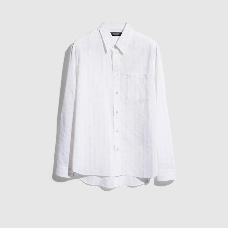 Striped Technical Cotton Shirt Striped Technical Cotton Shirt