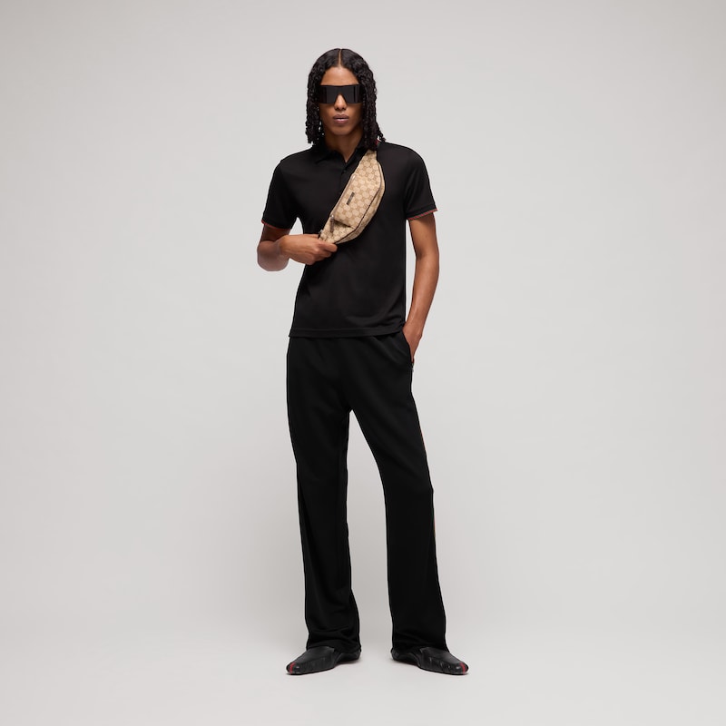 Gucci Silk Jersey Polo Shirt With Web | Thumbnail 2 Gucci Silk Jersey Polo Shirt With Web | Thumbnail 2