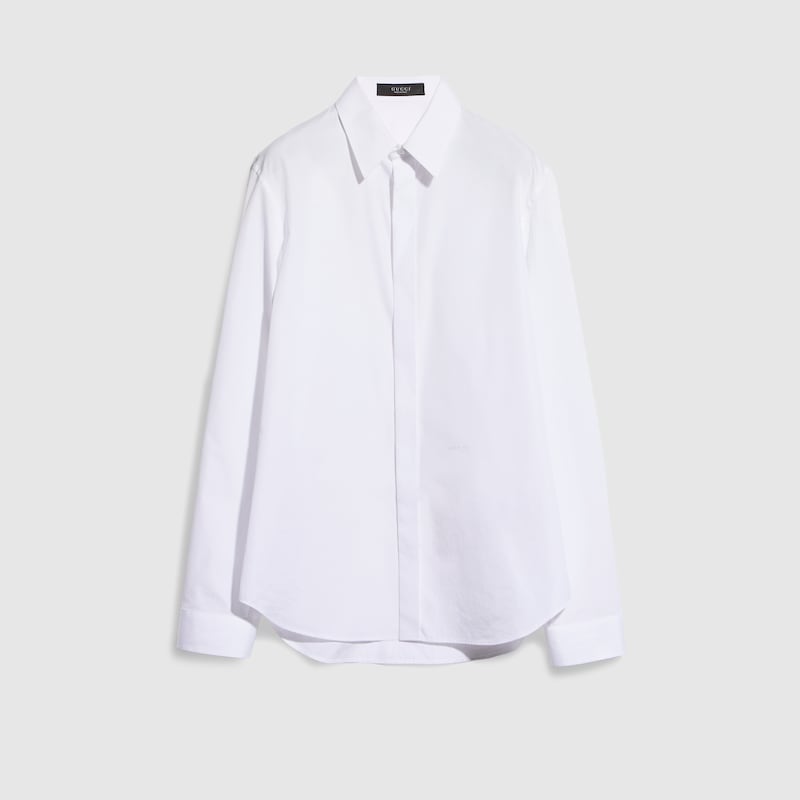 Piece Dyed Cotton Poplin Shirt Piece Dyed Cotton Poplin Shirt