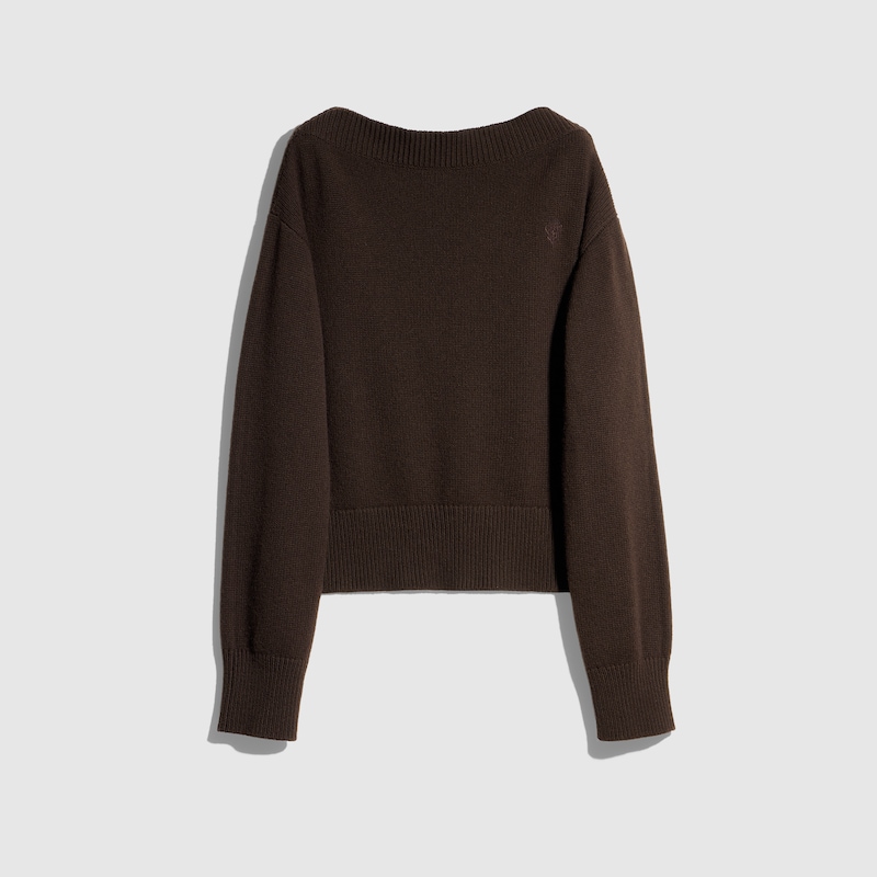 Knit Cashmere Sweater With Embroidery Knit Cashmere Sweater With Embroidery