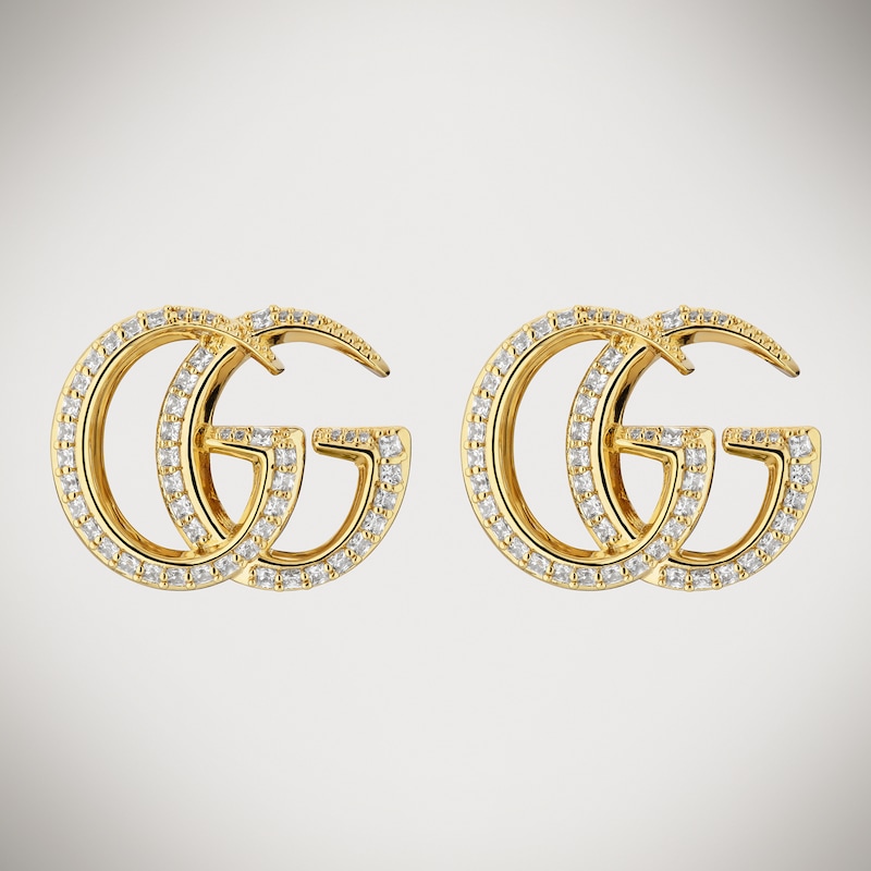 Gucci GG Marmont Crystal Stud Earrings | Thumbnail 3 Gucci GG Marmont Crystal Stud Earrings | Thumbnail 3