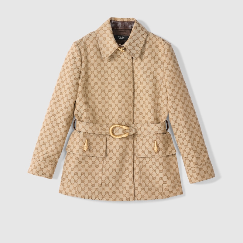 Gucci GG Cotton Canvas Fabric Coat