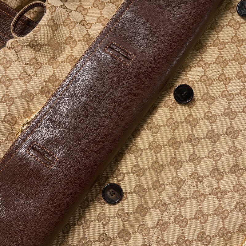 Gucci GG Cotton Canvas Fabric Coat | Thumbnail 3 Gucci GG Cotton Canvas Fabric Coat | Thumbnail 3